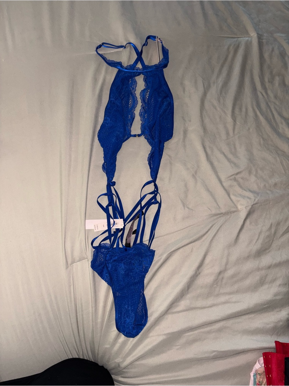Victoria's Secret Royal Blue Lace Strappy Chemise